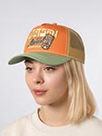 Бейсболка STETSON арт. 7741167 TRUCKER CAP HONOLULU (оранжевый / светло-зеленый)